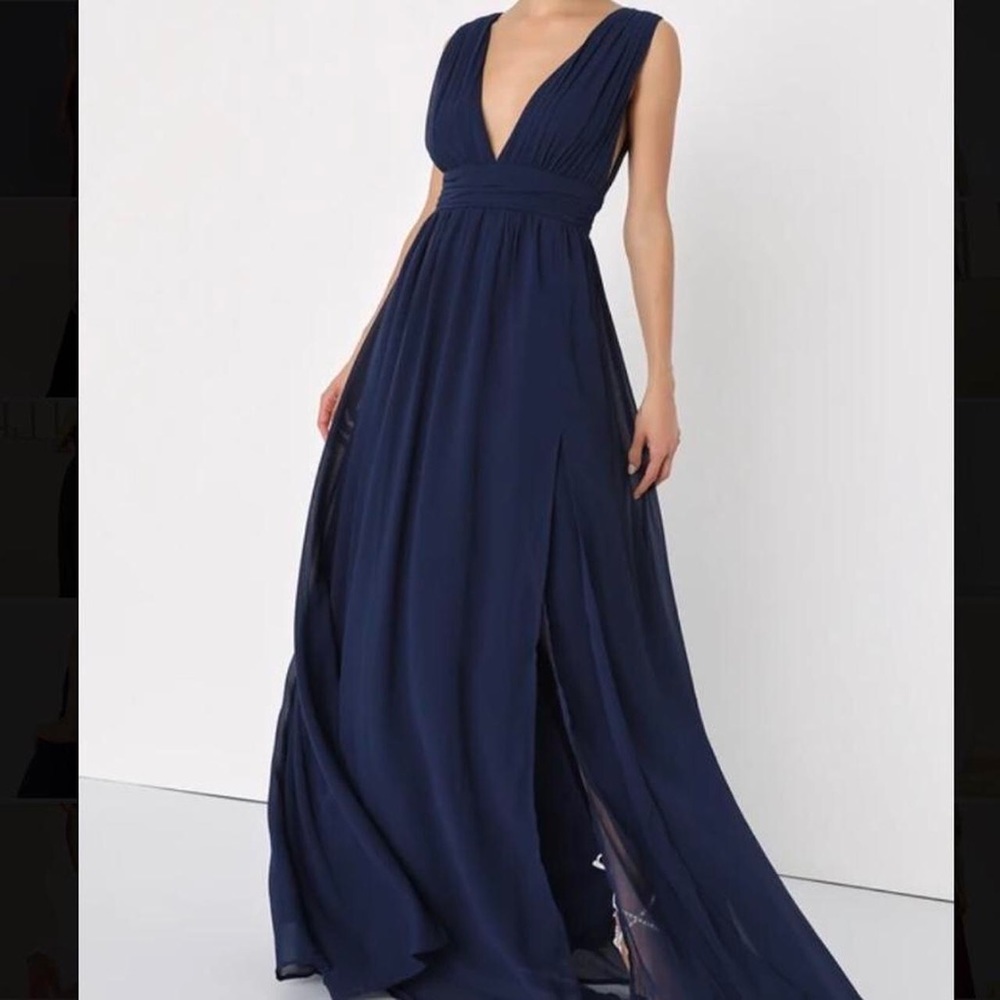 NWT Lulu’s Heavenly Hues Navy Dress